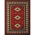 Rlm Distribution 5 ft. 3 in. x 7 ft. 2 in. Dallas Tres Area Rug, Red HO2625498